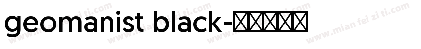 geomanist black字体转换